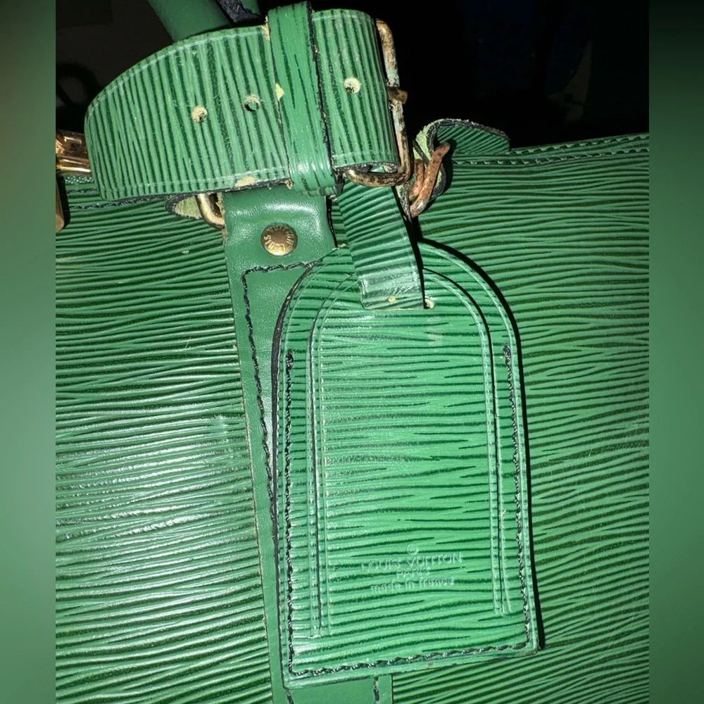 VTG Louis Vuitton Green Borneo Epi Keepall 55 Bundle - Picture 3 of 15